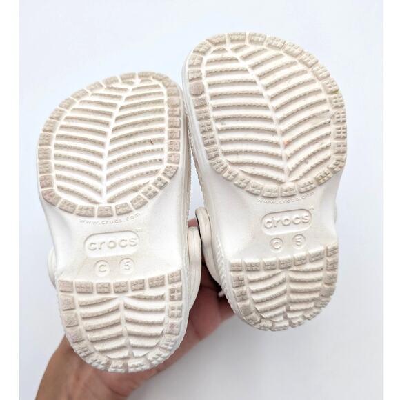 Crocs Baya Unisex Kids Slip-On Clogs Slippers Lightweight White Size US5C - Picture 7 of 9